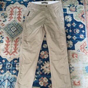 Ralph Lauren distressed military’s khakis.
